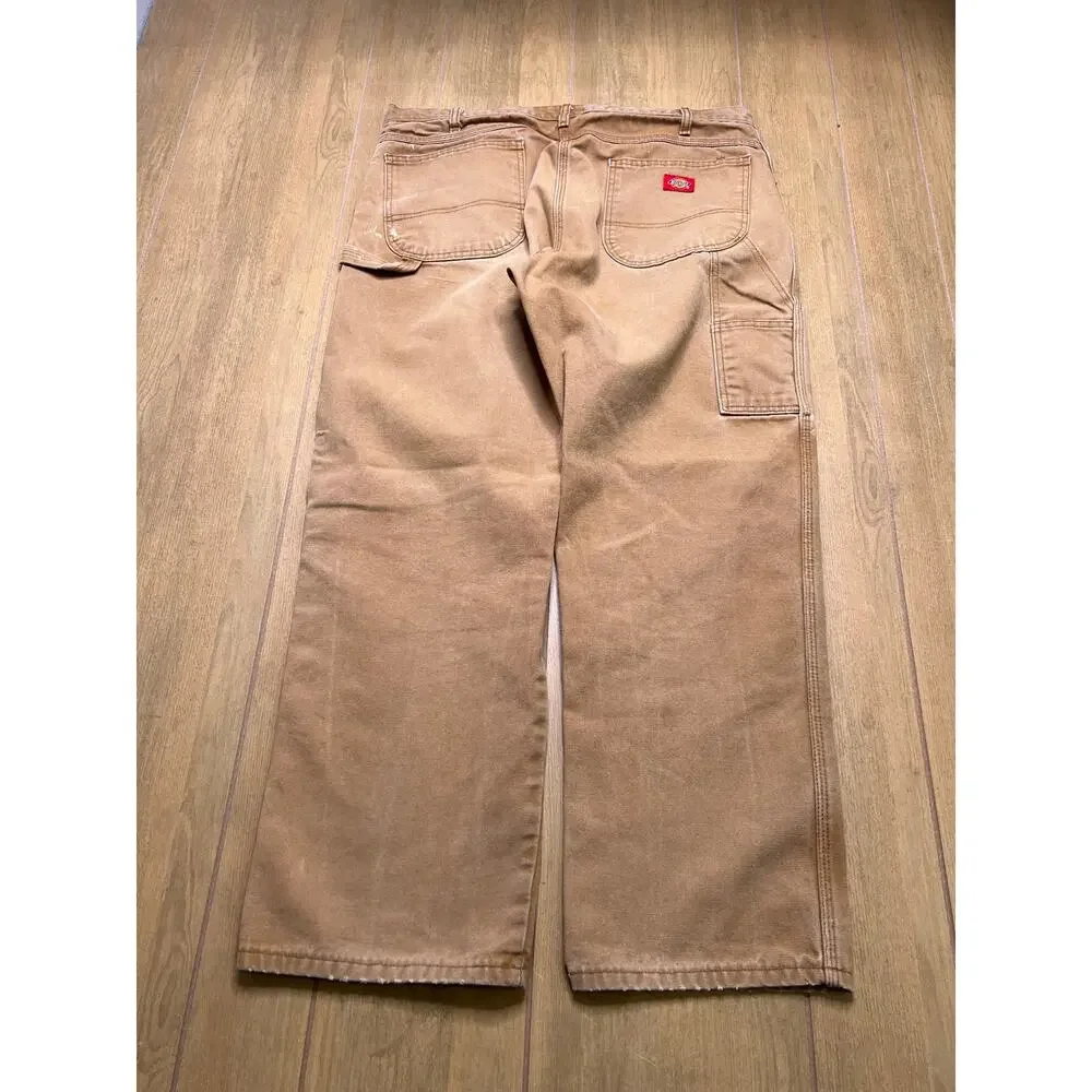 Vintage Dickies work‎ pants mens 38x30 canvas tan paint splatter distressed